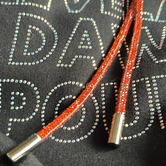 Cleveland Browns Dawg Pound Hoodie Glass Rhinestones Large Black - Picture 13 of 13